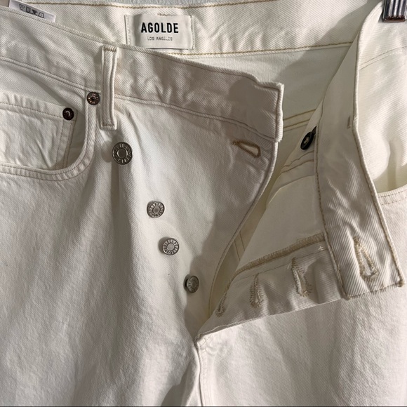 NEW Agolde Criss Cross Wide Leg Jeans in Paste - Picture 3 of 11